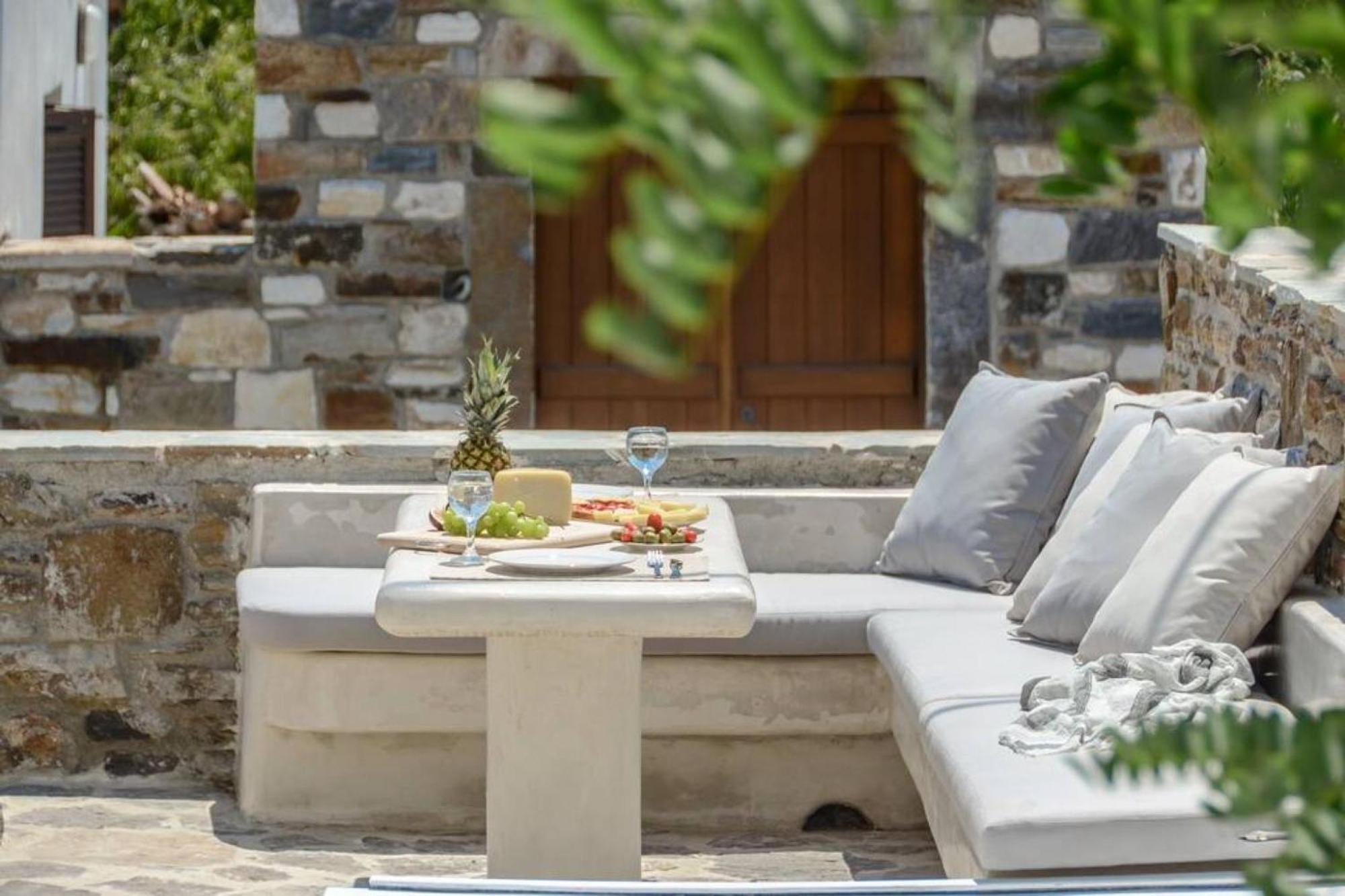 Villa Anthemion Naxos With Outdoor Jacuzzi Ano Sangrion Ngoại thất bức ảnh