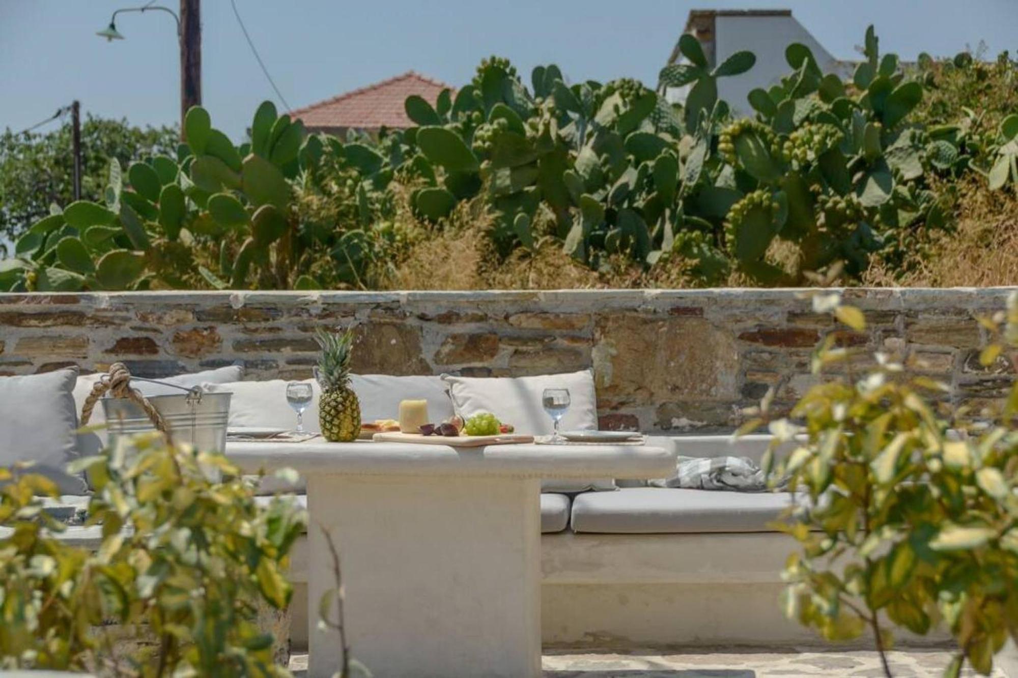 Villa Anthemion Naxos With Outdoor Jacuzzi Ano Sangrion Ngoại thất bức ảnh