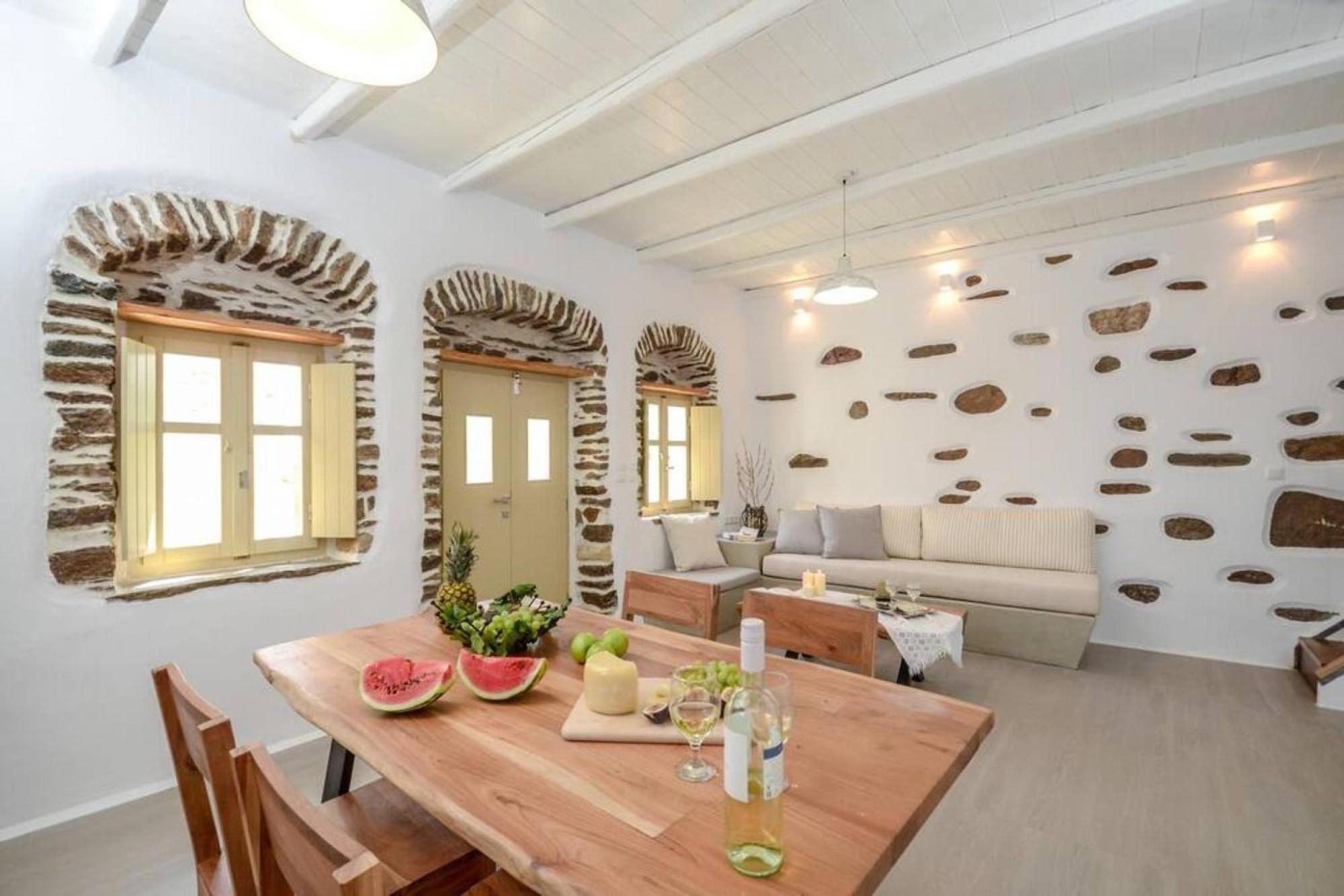 Villa Anthemion Naxos With Outdoor Jacuzzi Ano Sangrion Ngoại thất bức ảnh